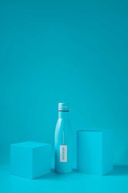 Water drop bottle mockup