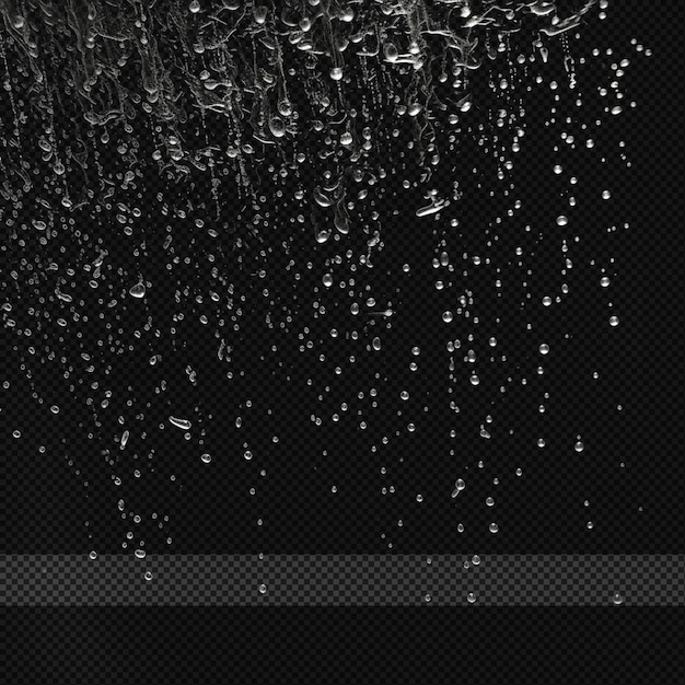 water drops effect isolated