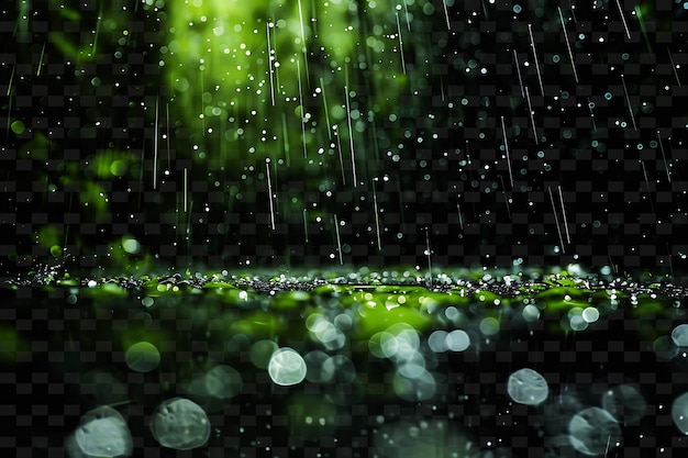 water drops on a green background