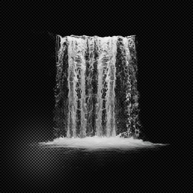 Water fall fountain effect transparent background