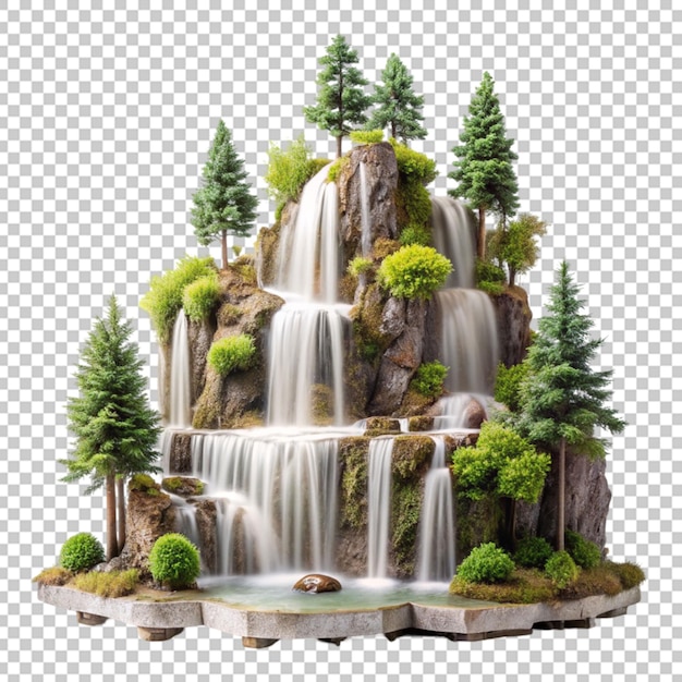 A water fall is shown in this image