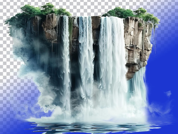 PSD a water fall is shown in this image