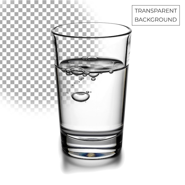 Water Glass isolated on transparent background png Free PSD