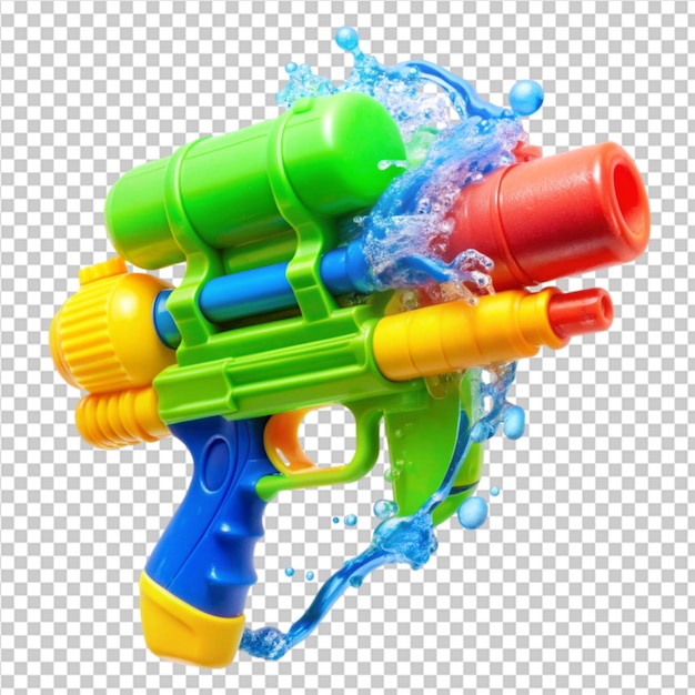 PSD water gun game on transparent background