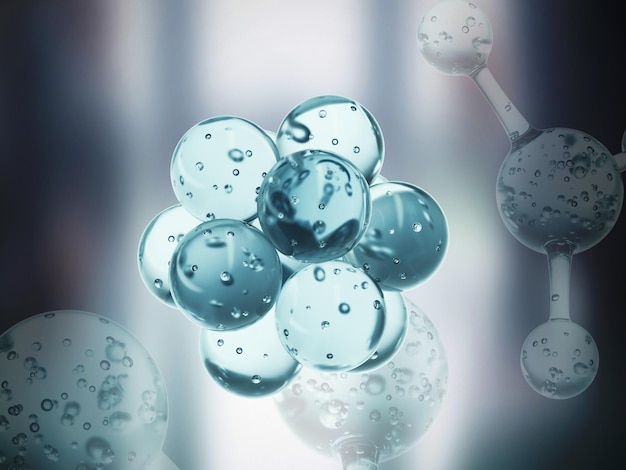 PSD water molecule background mockup