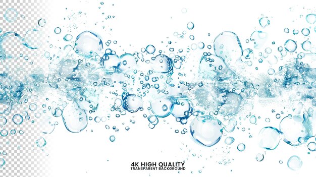 PSD water or oxygen bubbles on white background