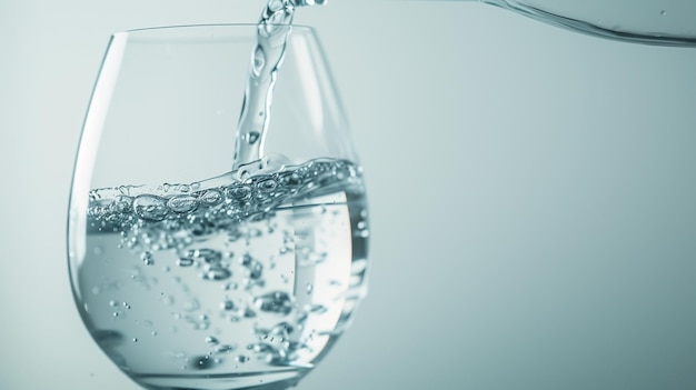 PSD water pours into a glass from a bottle