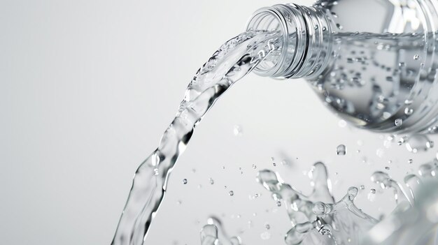 PSD water pours into a glass from a bottle