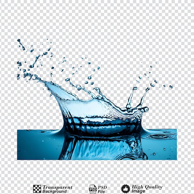 Water splash isolated on transparent background