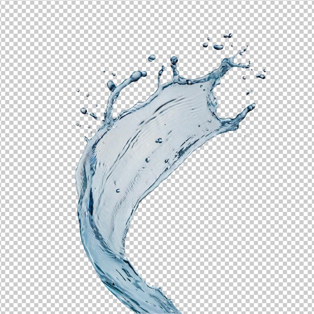 Water Splash Over pic isolated on transparent background