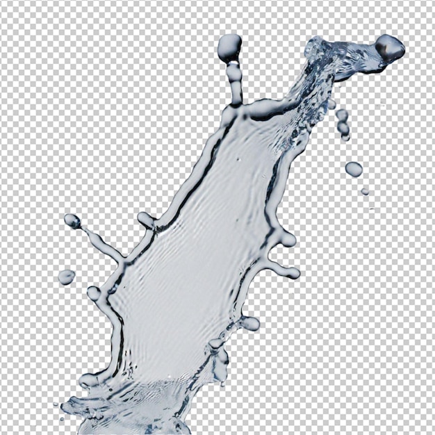 Water Splash Over pic isolated on transparent background