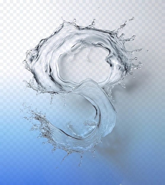 water splash psd and png image