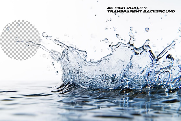 Water splash on transparent background