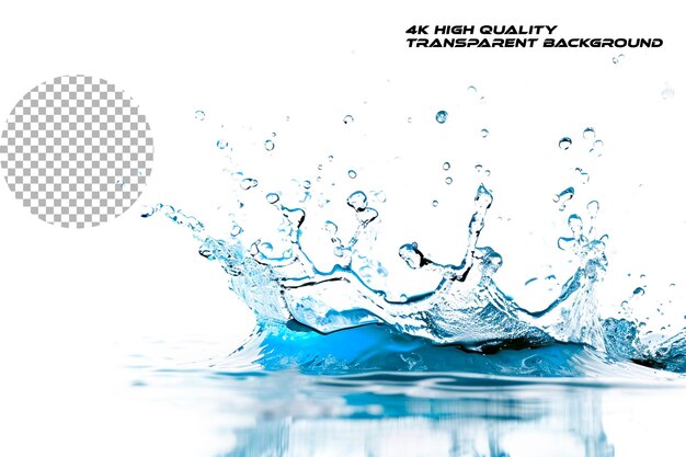 Water splash on transparent background