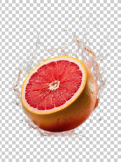 PSD a water splash with a grapefruit and oranges