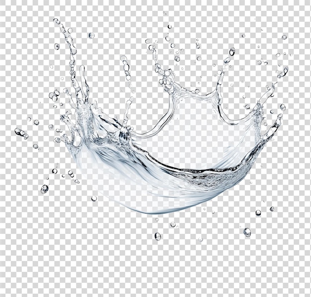 PSD a water splash with the word splashes on it