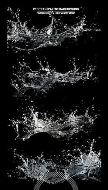 water splashes water concepts pure natural water waves healthy drink concept Transparent background