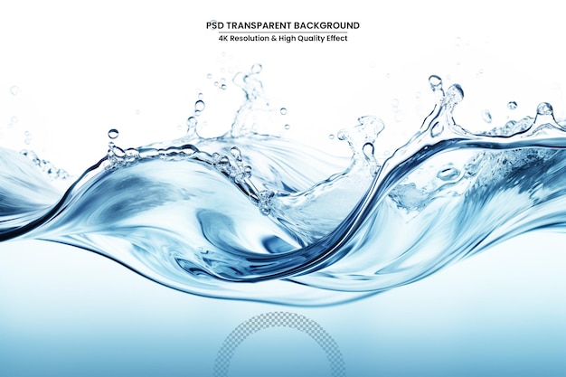 water splashes water concepts pure natural water waves healthy drink concept Transparent background