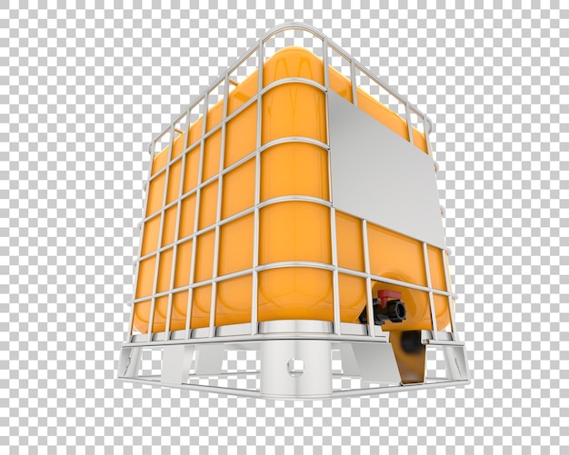 Water tank isolated on transparent background 3d rendering illustration