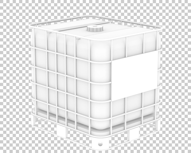 Water tank isolated on transparent background 3d rendering illustration