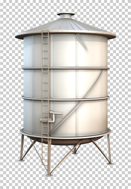 PSD water tank isolated on transparent background