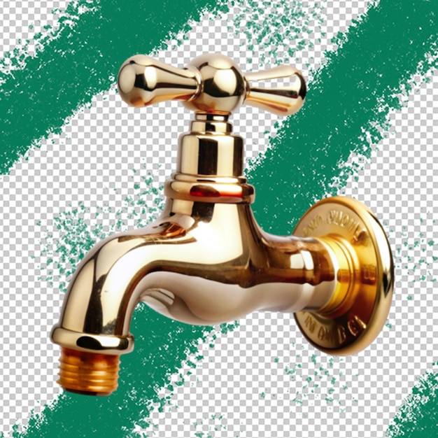 Water tap isolated on transparent background