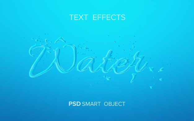 Water text effect mock-up