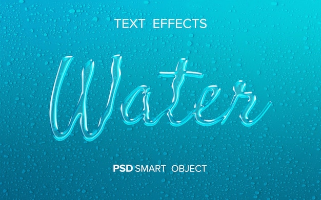 Water text effect