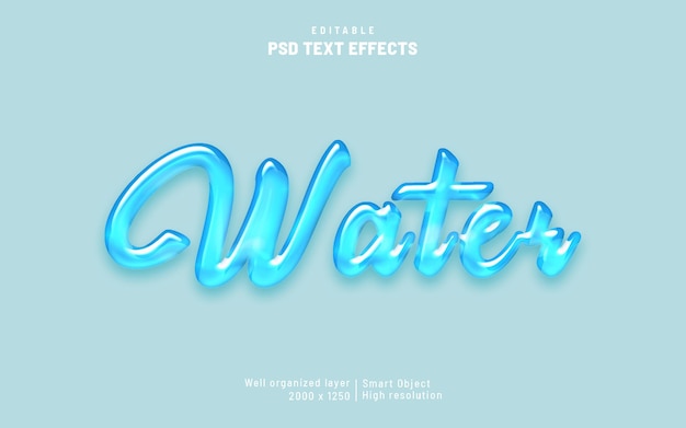 Water text effect