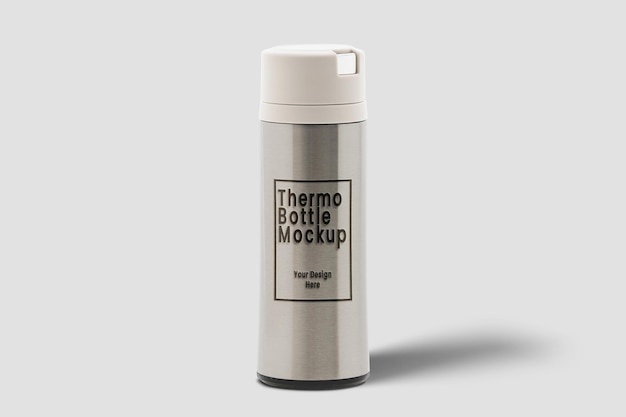 Water Thermal Vacuum Flask Bottle Mockup