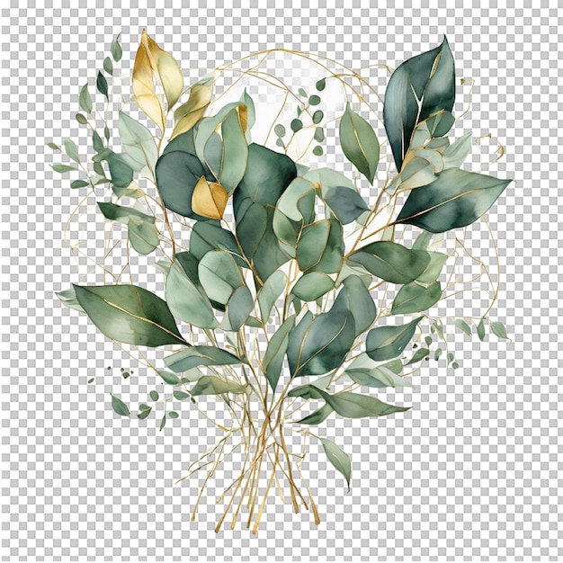 a watercolor bouquet of flowers is isolated