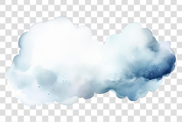 PSD watercolor cloud transparent background