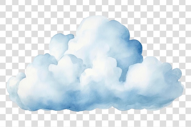 PSD watercolor cloud on transparent background