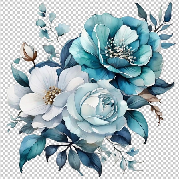 Watercolor Floral Flower Bouquet Design