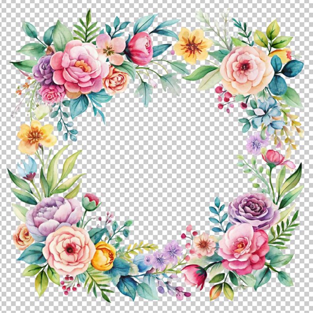 watercolor floral frame collection