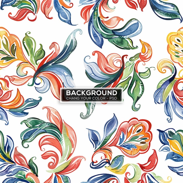 watercolor floral pattern background