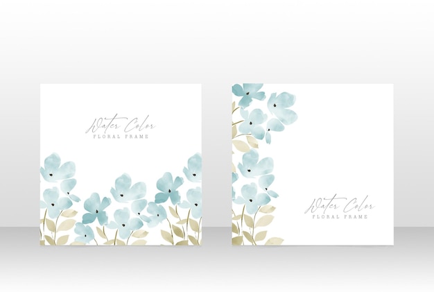 watercolor floral wedding invite card design template