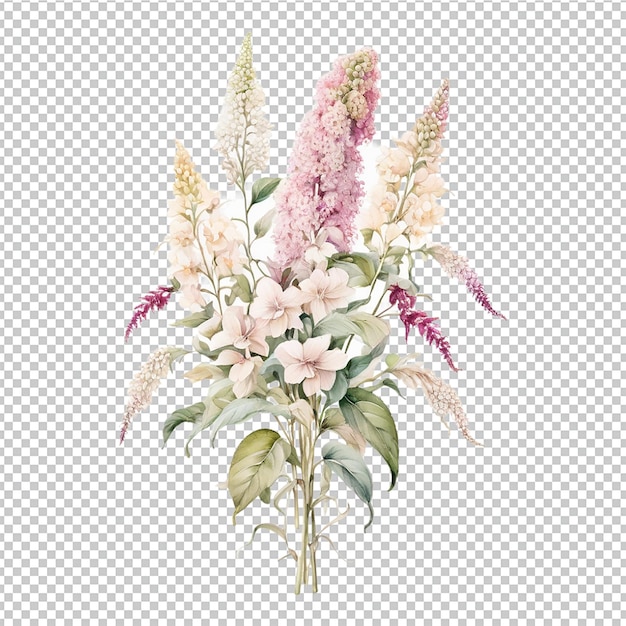 PSD watercolor flower bouquet