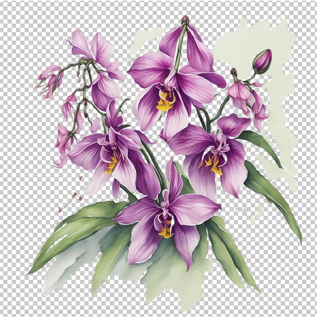 Watercolor Orchid Flower