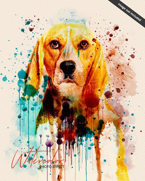 A watercolor painting of a dog with the words welcome to the dog.