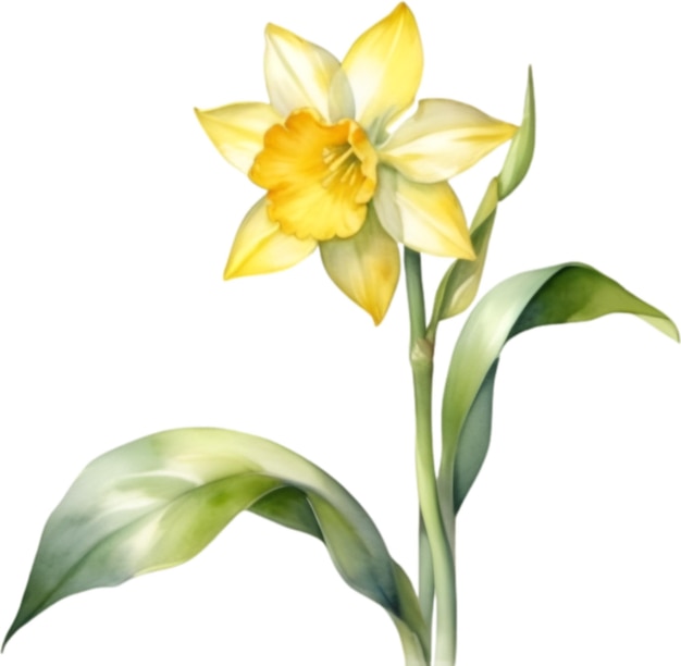 Watercolor painting of a Jonquil flower