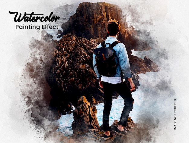 watercolor painting photo effect