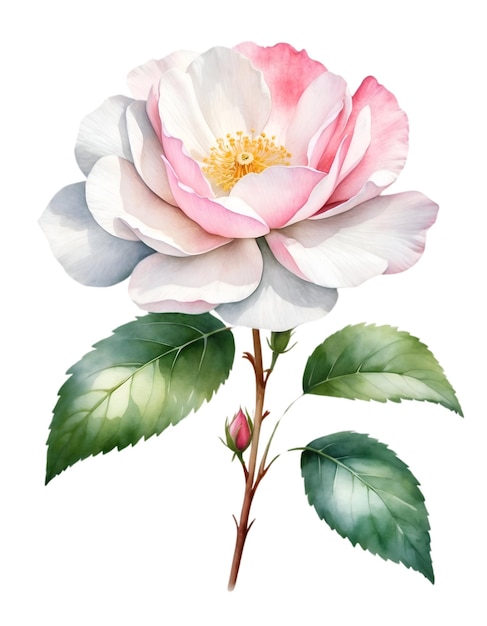 Watercolor painting of the wild rose