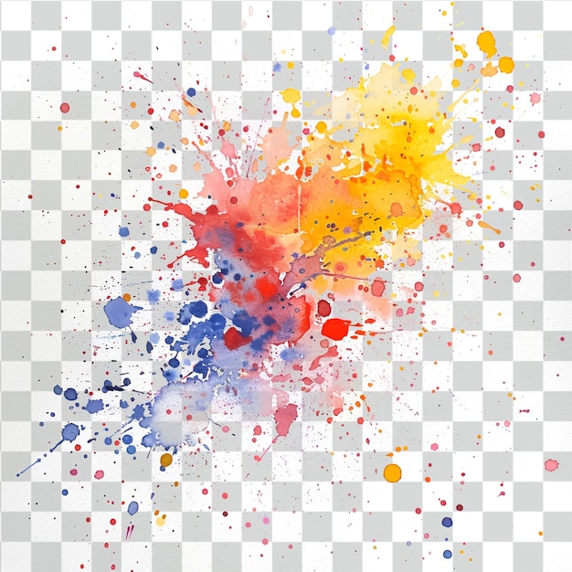 PSD watercolor splash on transparent background