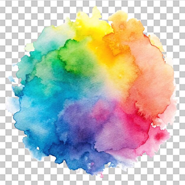 PSD watercolor stain isolated on transparent background