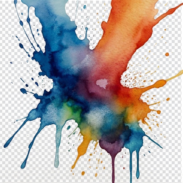 watercolor on a transparent background