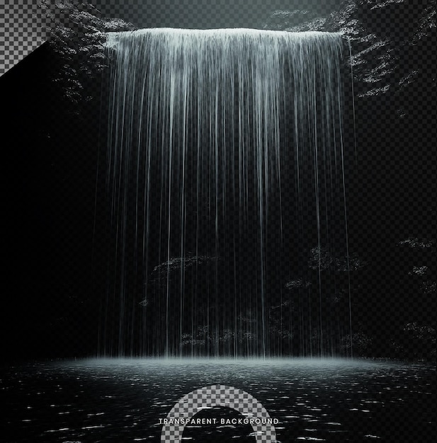 PSD waterfall isolated on transparent background