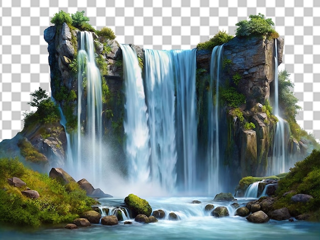 Waterfall Isolated on Transparent Background