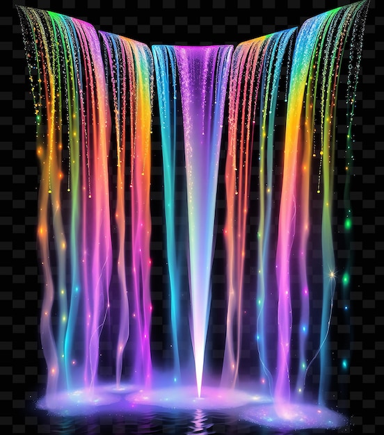 a waterfall with rainbow colors and the words rainbow on it