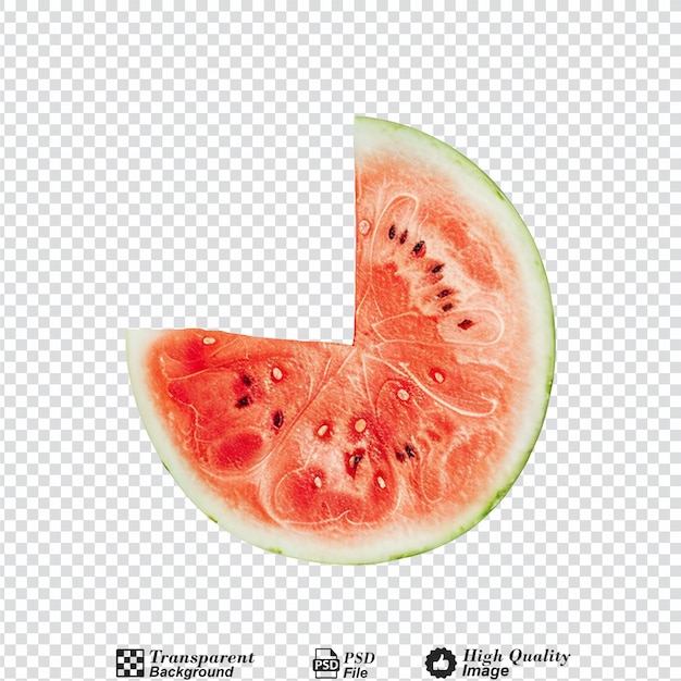 Watermelon fruit isolated on transparent background